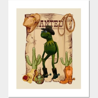 Wanted Coybow Kermit teh Frog Posters and Art